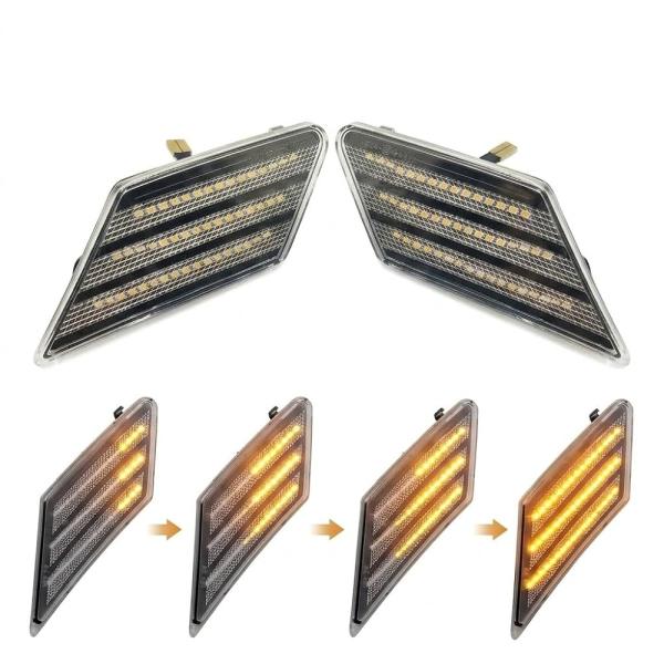 LEDサイドマーカー 流れるシーケンシャルウインカー 86 ZN6 BRZ ZC6 XV インプレッサ ハイフラ防止 カプラーオン 左右2個セット 純正交換 (クリア)
