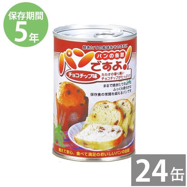 非常食 5年保存 備蓄用 防災食 防災グッズ 保存食 帰宅困難者 防災用品 長期保存 パンの缶詰 パンですよ！100ｇ チョコチップ味 24缶