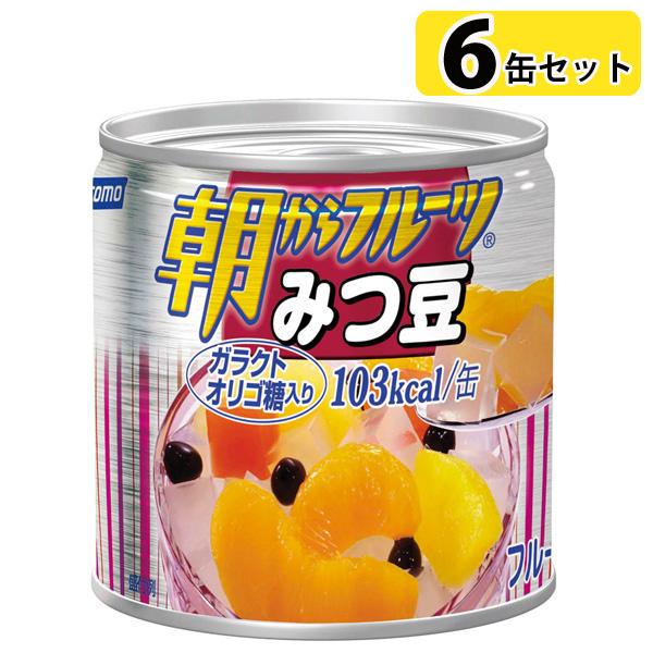 はごろもフーズ 朝からフルーツ みつ豆 190g×6缶セット M2号缶 ガラクトオリゴ糖入り 缶詰 保存食 デザート