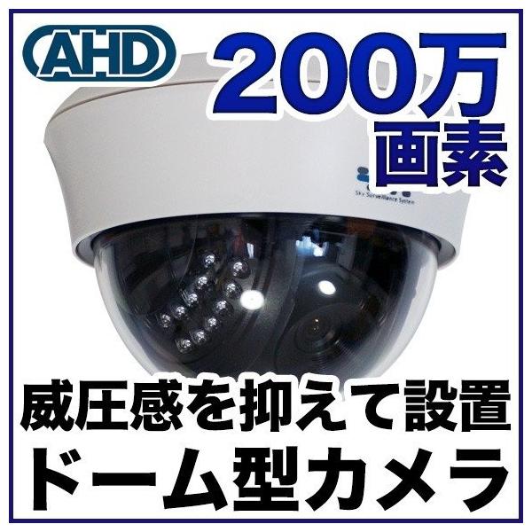 ドーム型 防犯カメラ 監視カメラ/AHD 200万画素 暗視・ドーム型