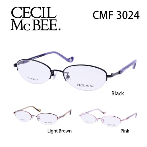 メガネ 度付き レディース セシルマクビー 眼鏡 Cmf 3024 レディース オーバル 度なし 伊達メガネ Cecil
