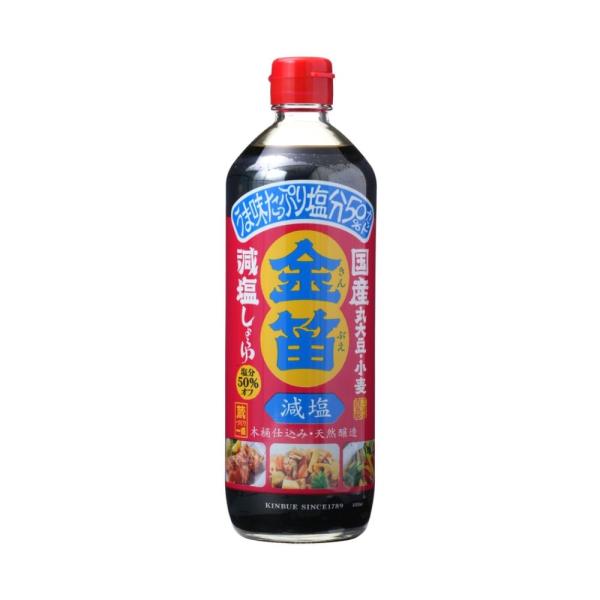 笛木醤油 金笛　減塩しょうゆ 600ml