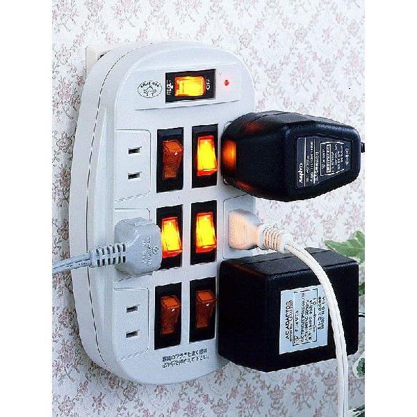 雷ガード付6口節電コンセント ホワイト スマイルキッズ Asw 017 コンセント 増設 省エネ家電小物 Asw 017 庵心堂 通販 Yahoo ショッピング