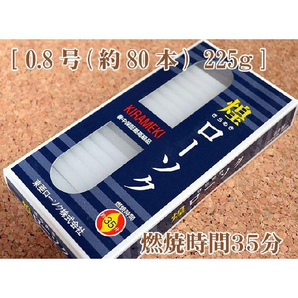 燃焼時間約35分 実用ろうそく 東亜ローソク 煌 きらめき 0.8号約 燃焼時間約35分 実用ろうそく 東亜ローソク 煌 きらめき 0.8号約