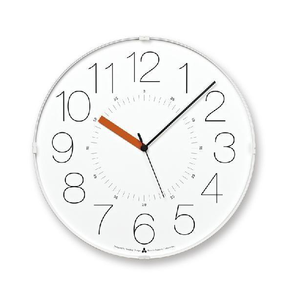 Lemnos（レムノス） Lemnos AWA CLOCK CARA ホワイト オレンジ