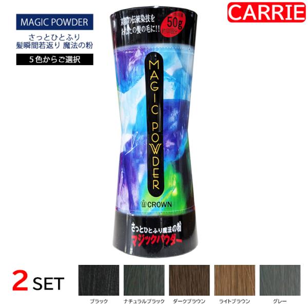 マジックパウダー 50g (約100回分) 5色から2点ご選択 ｜ 増毛パウダー