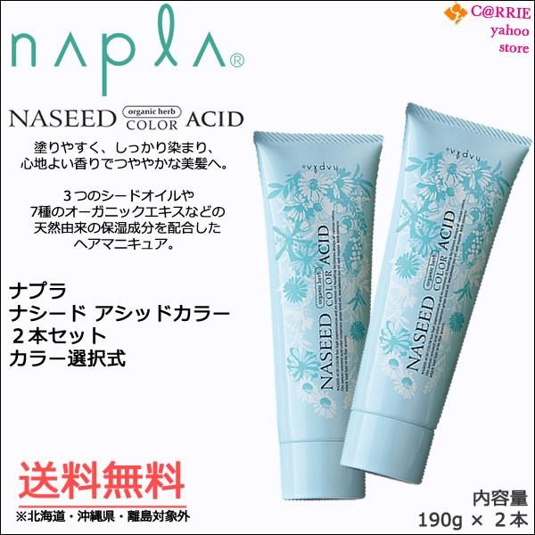 送料無料|2本セット|ナプラ ナシード アシッドカラー 190g |色選択式 |酸性カラー 一剤式 サロン 技術者専用 :naseed-ac-2free:CARRIE !店 通販 ナプラ エヌドット アシッドカラー 25 ダル 190g