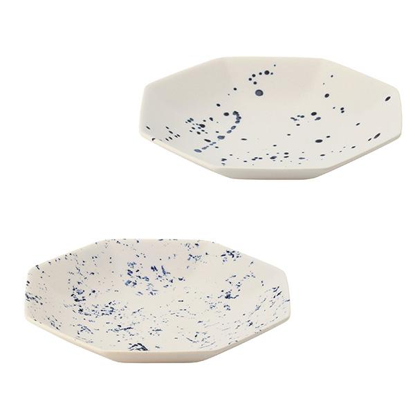 antina×作山窯 / フルム 八角プレートペア（スノー＆レイン