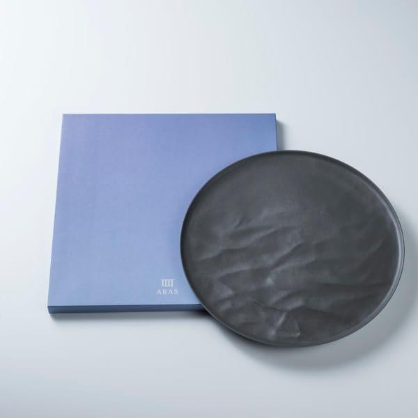 ARAS / 大皿ウェーブ ギフトボックス付き グレー : アンティナYahoo