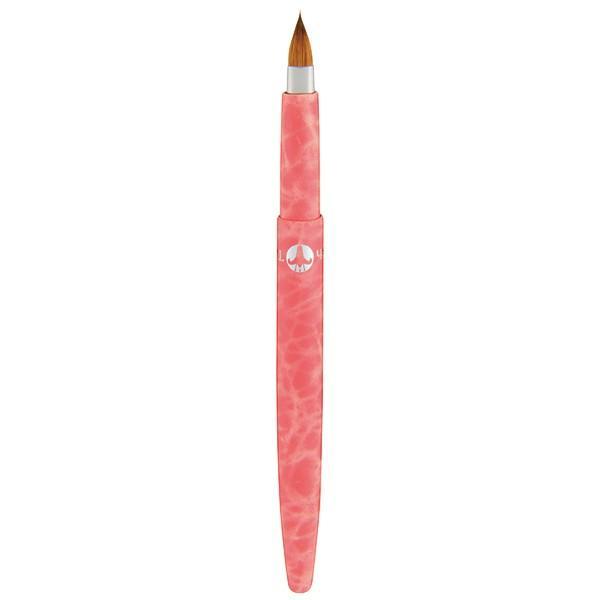 Takeda Brush 熊野化粧筆 携帯用リップブラシ ラウンド型(ピンクコーラル)