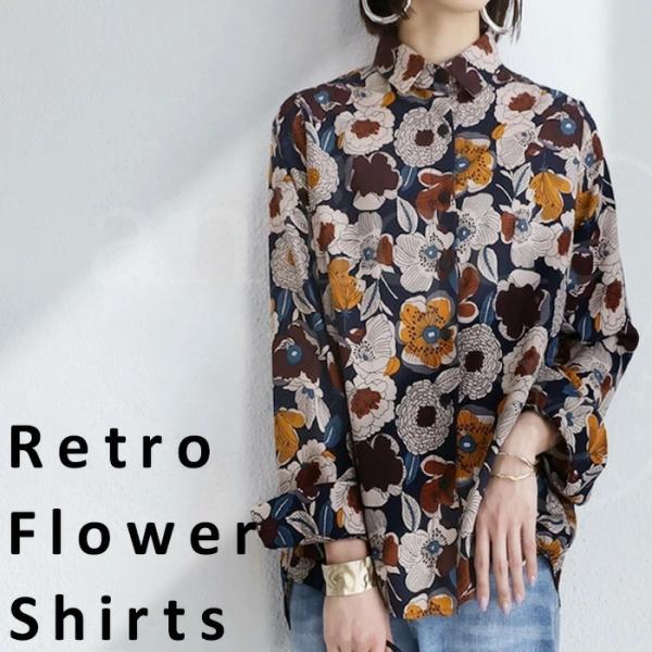 希少　D&G トップス　総柄　古着　レトロ レディース 古着 80s J.G. HOOK 海 リゾート バカンス 総柄