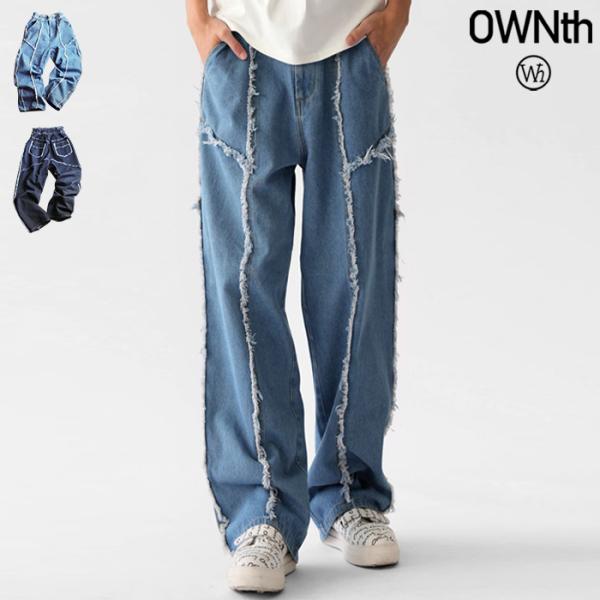 かや、線入り、(古いもの) antiqua（アンティカ） フリンジライン デニムパンツ メンズ ボトムス