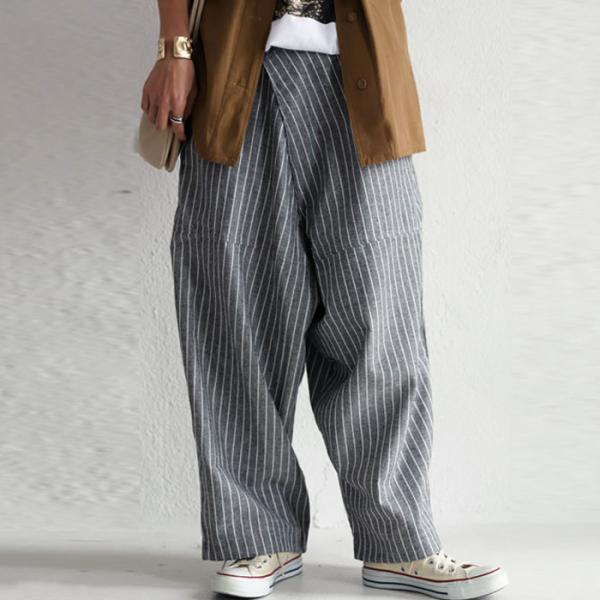 antiqua（アンティカ） ボトムス パンツ レディース ストライプ柄