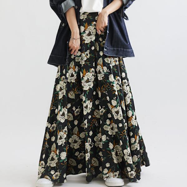 花柄 ロングスカート スカート レディース ロング 送料無料・再販  