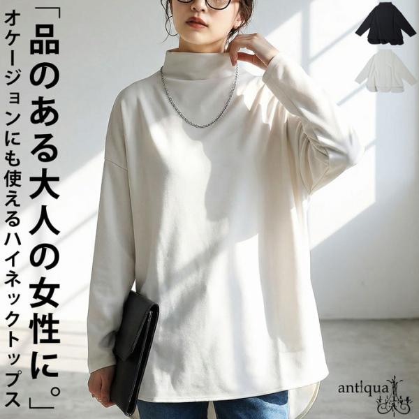 antiqua（アンティカ） ハイネック トップス レディース 長袖 プル