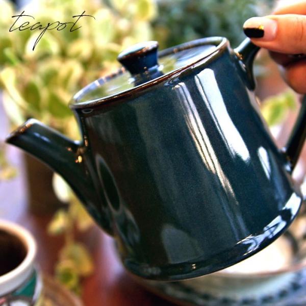 使いやすさとデザインの拘り。北欧ブルーティーポット。幅/18x11cm　高さ/11cm容量(満水時)/約430cc重さ/約550g■素材・成分：陶磁器/美濃焼(日本製)電子レンジ対応食器洗浄機対応【検索ワード】ティーポット ポット 急須 お...