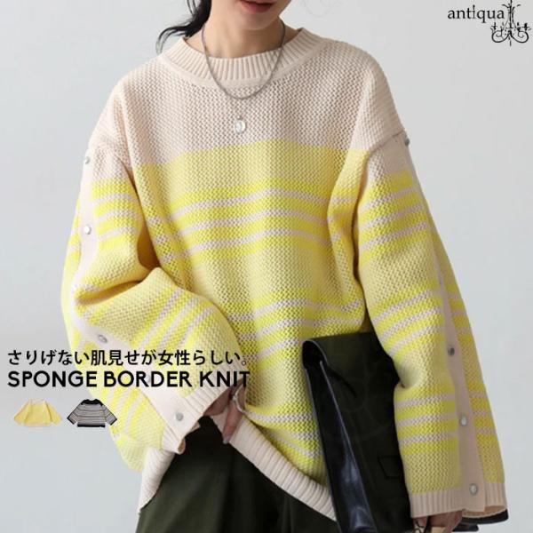 antiqua（アンティカ） スポンジニット ニット レディース トップス