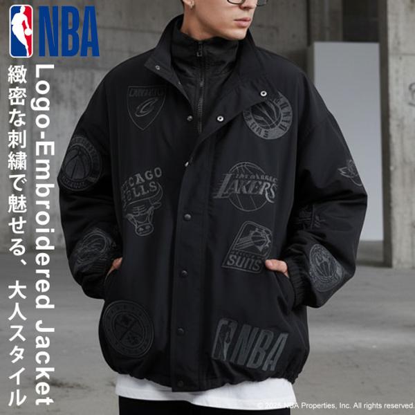 antiqua（アンティカ） NBA公式 ロゴ刺繍 バルーンジャケット メンズ