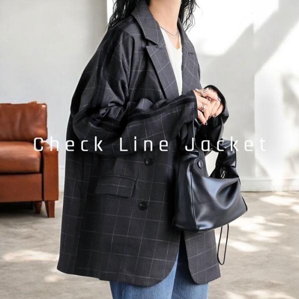 antiqua（アンティカ） チェックラインジャケット ジャケット