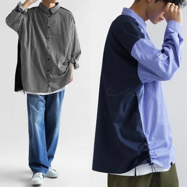 antiqua シャツ メンズ トップス 長袖 ストライプ柄 無地 送料 antiqua シャツ メンズ トップス 長袖 ストライプ柄 無地 送料