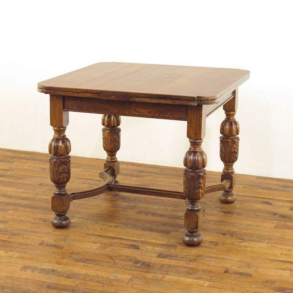 ドローリーフテーブル 伸長式ダイニングテーブル 4本脚タイプで安心感抜群