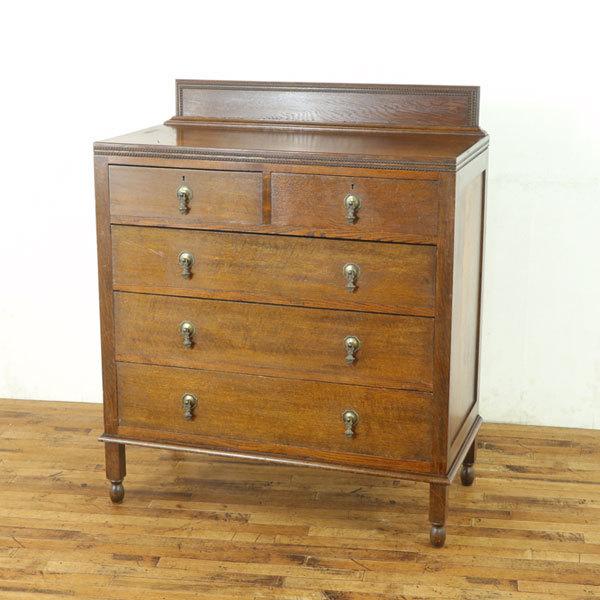 アンティーク チェスト 上段引き出しに仕切り付き 衣類収納 取っ手金具