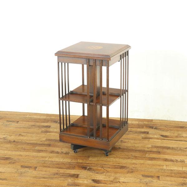 リボルビングブックケース 回転式 上品なデザイン ディスプレイ棚 本棚