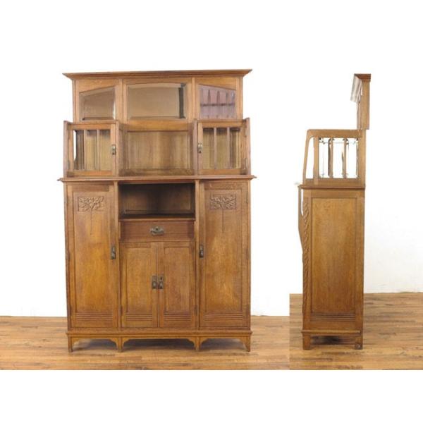 ファッション通販 1910年頃フランスキャビネット アールヌーボーの雰囲気 フランスアンティーク家具 アール ヌーヴォー アンティーク家具 b 100 品質保証