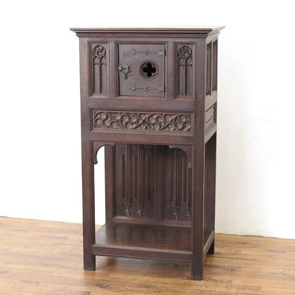1900年頃 フランスアンティーク キャビネット 収納棚 ゴシック