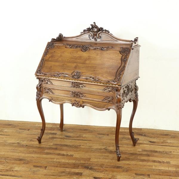 アンティーク　ライティングビューロー 1930年代オーク材小さなライティングビューロー（横幅65cm） イギリス