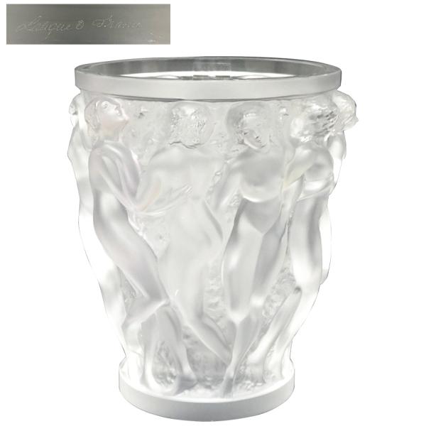 LAUQUE ラリック 水指 茶道具 ガラ工芸　ガラス　花瓶　置物　中古品 LAUQUE ラリック 水指 茶道具 ガラ工芸 ガラス 花瓶 置物 中古品