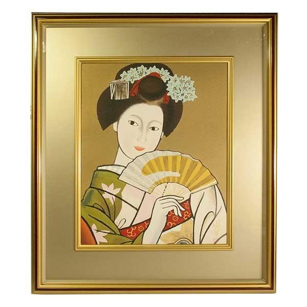 橋本明治、舞妓、超希少額装用画版、新品額装付 絵画・額装】舞妓｜額（6号） - 橋本 明治 作｜掛軸販売・通販・買取の
