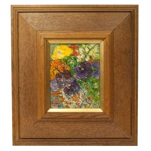 出岡実 すみれ 静物画 油彩 0号 : アンティーク慈光 - 通販 - Yahoo