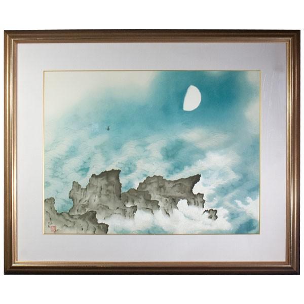 横山大観 「潮海四題・夏」 工芸画 : アンティーク慈光 - 通販 - Yahoo