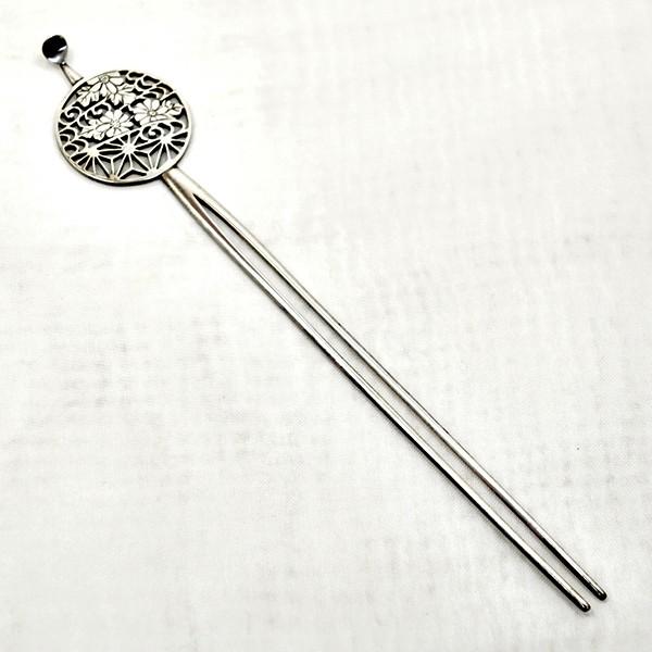 かんざし 銀製 平打ち 菊文様 骨董 : アンティーク慈光 - 通販 - Yahoo