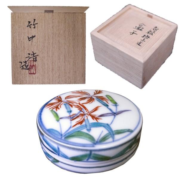 竹中浩 色絵撫子文 合子／盒子 : アンティーク慈光 - 通販 - Yahoo