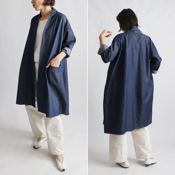 春支度SALE ローブ襟 ゆったり ロング カーディガン コート