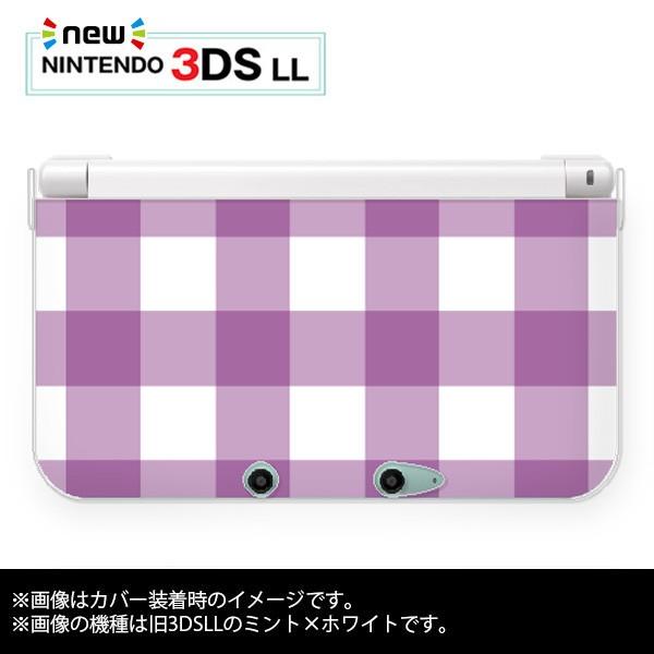 new Nintendo 3DS LL 専用 カバーケース（ハード） チェック柄1 パープル ホワイト 紫 カワイイ メール便なら送料無料 :new- 3dsll-sgds007:ANY shop Yahoo!店 - 通販 - Yahoo!ショッピング