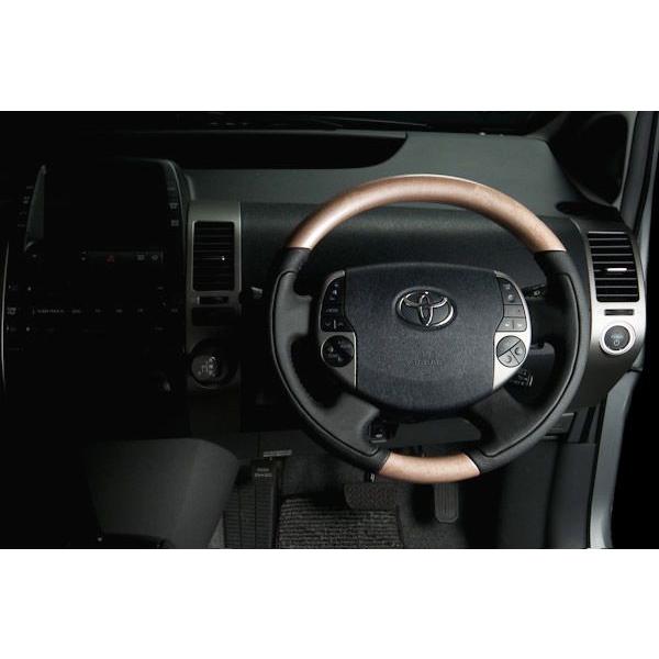 REAL ノーマルグリップステアリング シャンパンウッド ブラック