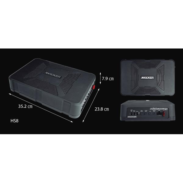 KICKER キッカー HIDEAWAY パワードウーハー 8インチ HS8 薄型