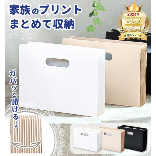 ドキュメントファイル キングジム / ドキュメントボックス ヨコ ファイル 横 A4 13ポケット 書類 収納 蛇腹 ジャバラ 白 ホワイト ベージュ ブラック