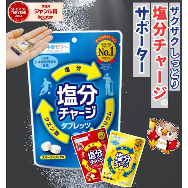 【  塩分チャージタブレッツ 】カバヤ 81g × 1袋 / 個別包装 塩分チャージタブレット 塩タブレット 塩分 塩分補給 塩分チャージ 熱中症防止 熱中症対策 猛暑