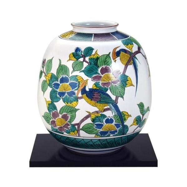 九谷焼 玉竜作 10号花瓶 古九谷花鳥 N177 09 Kitamuraminami Com