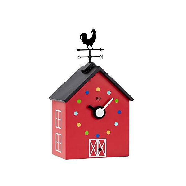 鳩時計 デザイン クークー レッドバーン 農場 動物の鳴き声 農場 S 0210 Aobashop Kookoo 鳩時計 壁時計 子供 パン シリアル 風見鶏