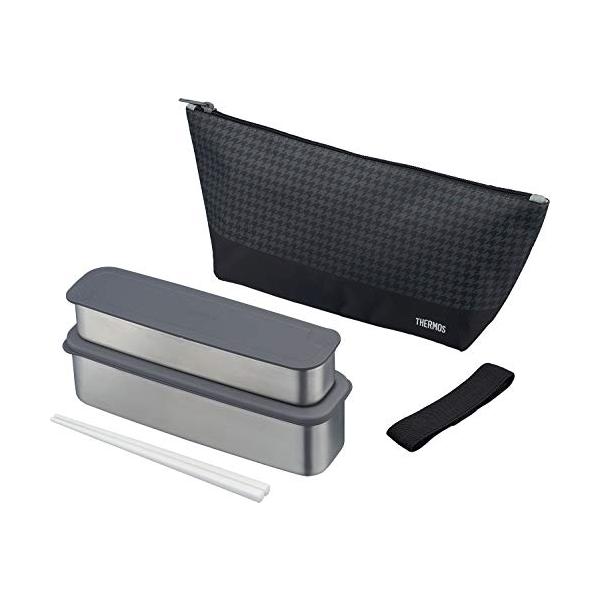 サーモスフレッシュランチボックス二段式DSA803W BKC