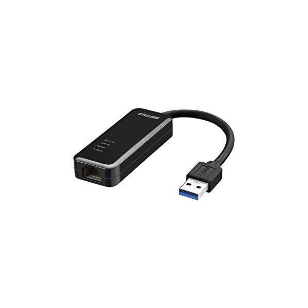 数量限定　BUFFALO 有線LANアダプター LUA4-U3-AGTE-BK ブラック Giga USB3.0対応 【Nintendo Switch動作確認済み】　配送種別：ＭＲＭ