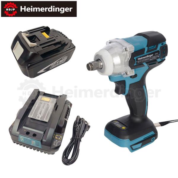 インパクトレンチ セット 防滴 防塵 全て マキタ  互換 本体+3.0Ah電池+急速充電器 ブラシレス バッテリー 国内正規品 18V Heimerdinger 送料無料