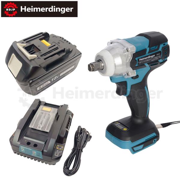 インパクトレンチ セット 防滴 防塵 全て マキタ  互換 本体+6.0Ah電池+急速充電器 ブラシレス バッテリー 国内正規品 18V Heimerdinger 送料無料