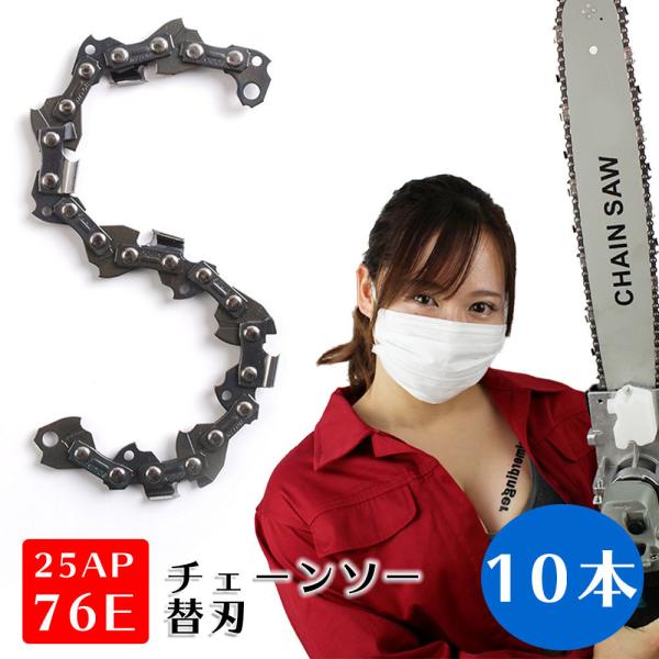 チェーンソー 替刃 25AP-76E 10本 互換替刃 ホ オレゴン グ ソーチェーン ソーチェン HOOREGONG マキタ スチール ハスクバーナ
