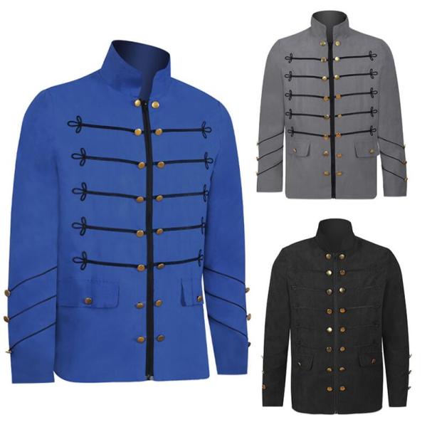 ジャケットメンズ用制服ジャンパーハロウィンコスプレ衣装ステンカラージャケット舞台ステージ演出服 歌手司会者  男性用礼服 長袖ジャケット レトロコート　3色